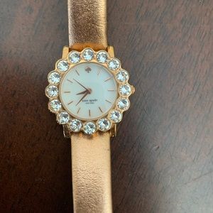 Kate Spade NY rose gold leather watch